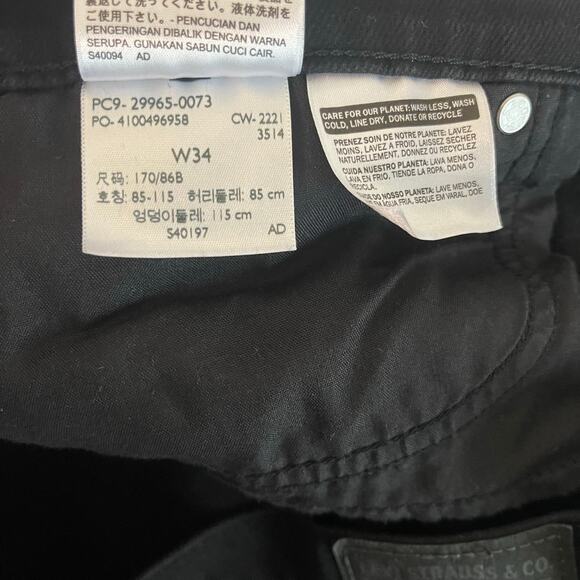 Levi’s Mid Length Shorts Rolled Hem Black Women’s 4” Denim Shorts - Size 34 - Picture 5 of 5